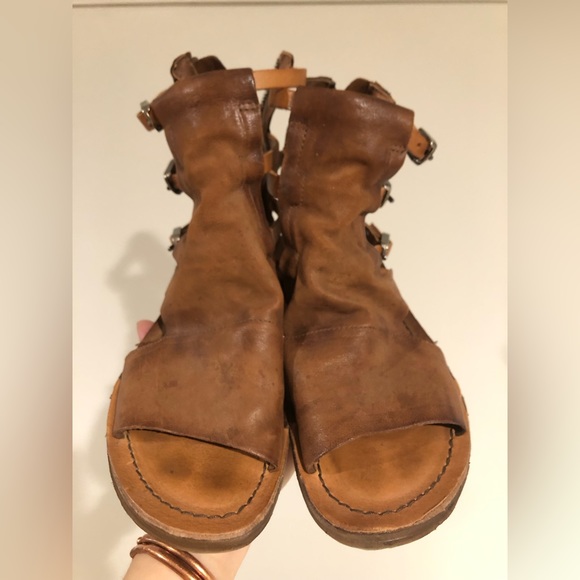 A.S.98 - cognac leather sandals - Picture 4 of 8